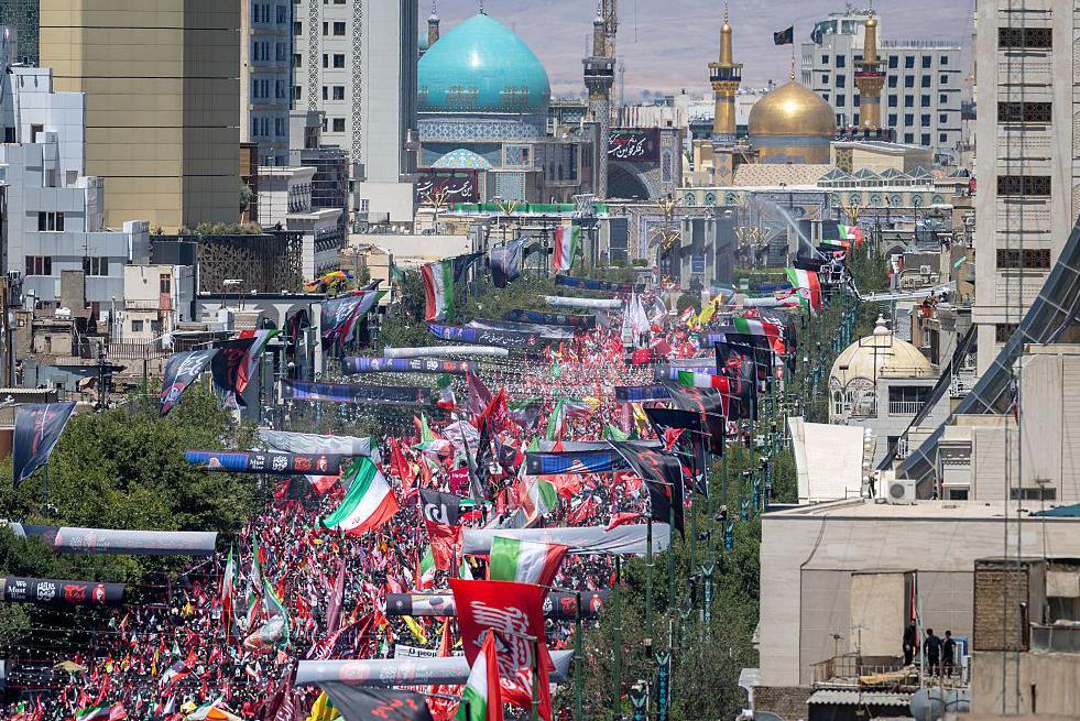 Huge Crowds Gather in Mashhad for Iran’s Supreme Leader’s Burial