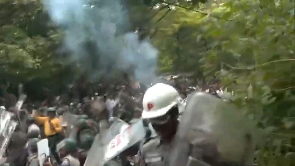 Tear Gas Drops on Ranchi Protest Over Exam Reforms