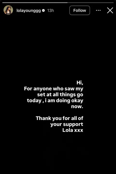 Lola Young Recovers After Stage Collapse: Here's What Happened