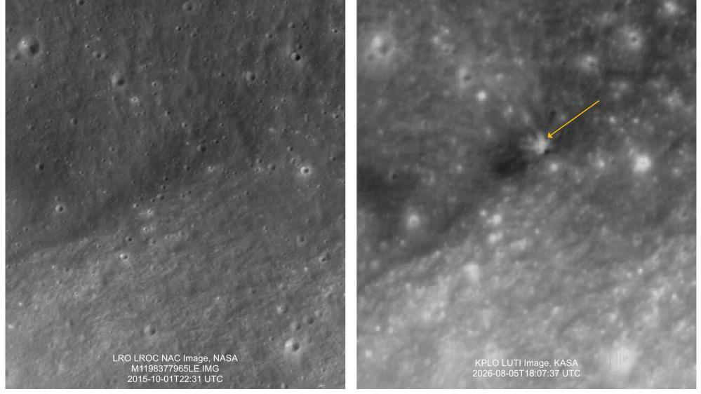 SpaceX Rocket Debris Hits the Moon—Korea's Lunar Snapshots Show the Impact
