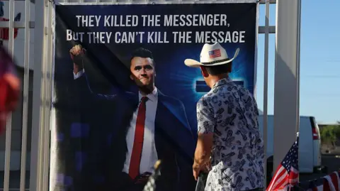 Heavy Security as Thousands Gather for Charlie Kirk Memorial