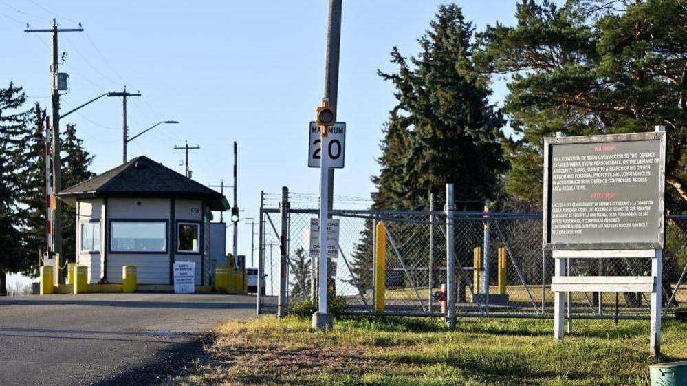 Canadian Forces Base Wainwright during fire
