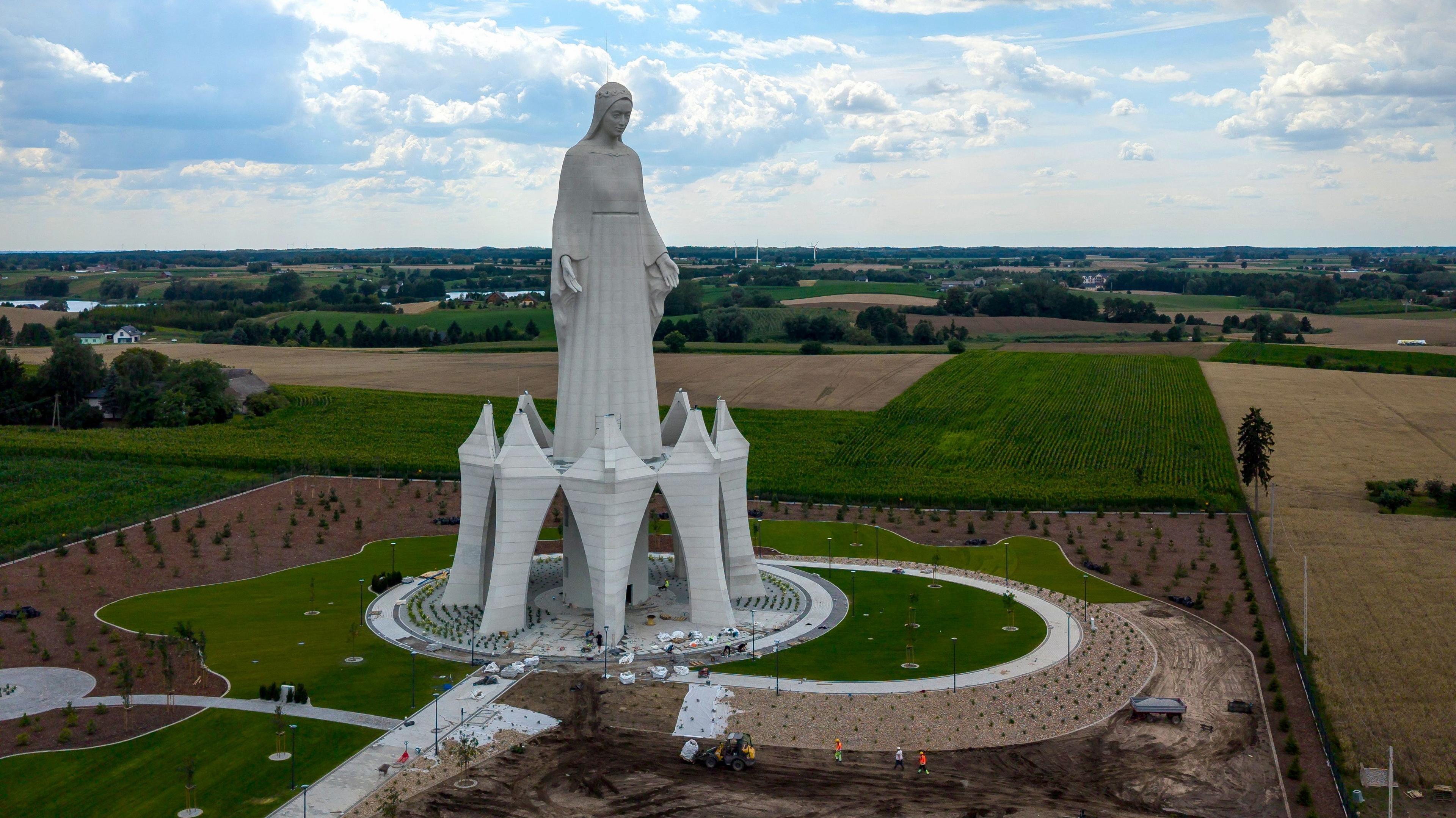 Europe's Tallest Virgin Mary Statue Goes Up in Poland