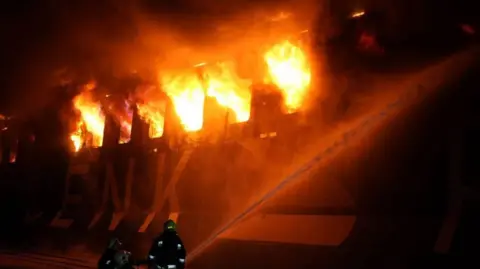 Turkish Car Ferry Strikes Blaze Amid Ongoing Conflict in Ukraine